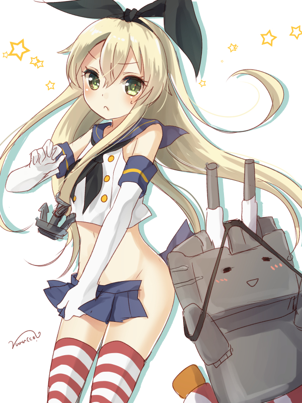 shimakaze and rensouhou-chan (kantai collection) drawn by nunucco