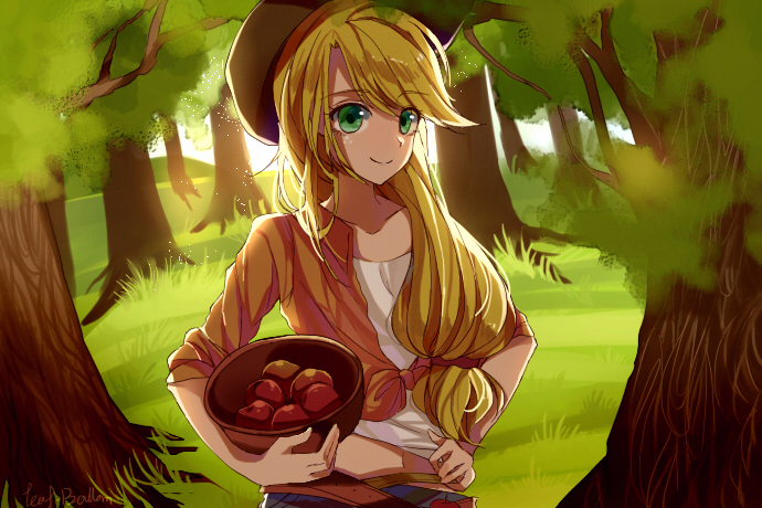 applejack (my little pony and 1 more) drawn by yuimiku0422