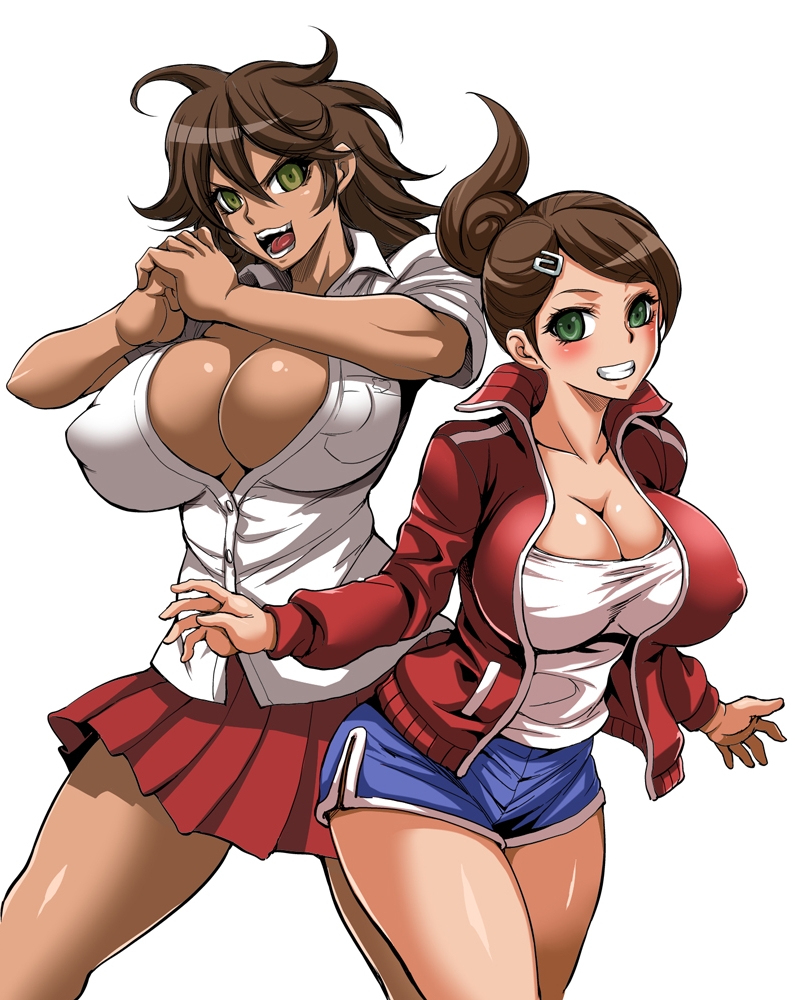 asahina aoi and owari akane (danganronpa and 2 more) drawn by musashino_sekai