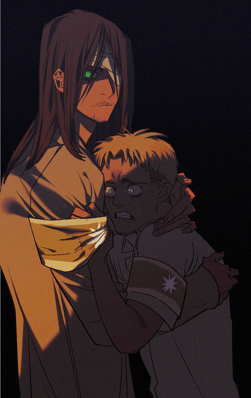 eren yeager and falco grice (shingeki no kyojin) drawn by bwatermark