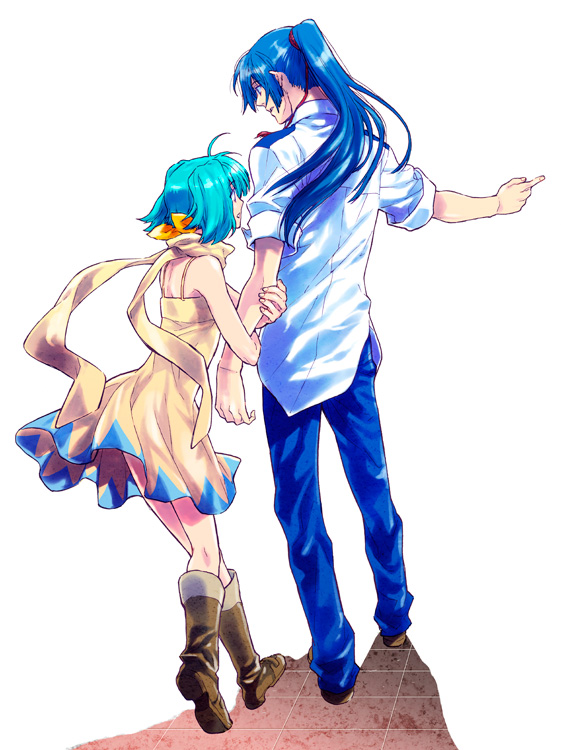 ranka lee and saotome alto (macross and 1 more) drawn by nentan