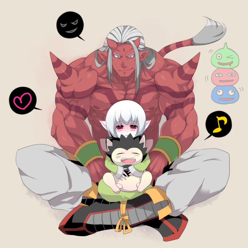 slime, ogre, elf, and puklipo (dragon quest and 1 more) drawn by majin3999