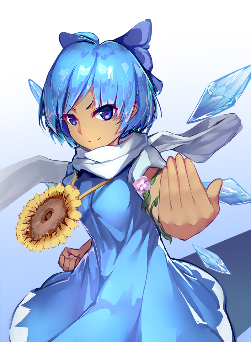 cirno and tanned cirno (touhou) drawn by nezumi_(mouseto)
