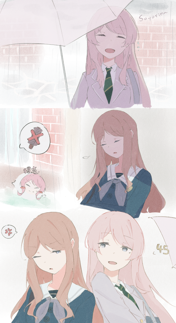 chihaya anon and nagasaki soyo (bang dream! and 1 more) drawn by maa-chan_(sima)