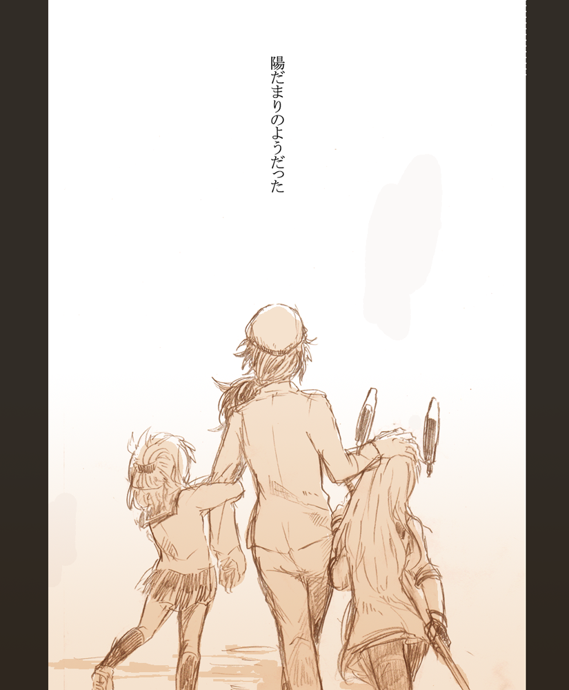inazuma, murakumo, and female admiral (kantai collection) drawn by uzaki_(jiro)