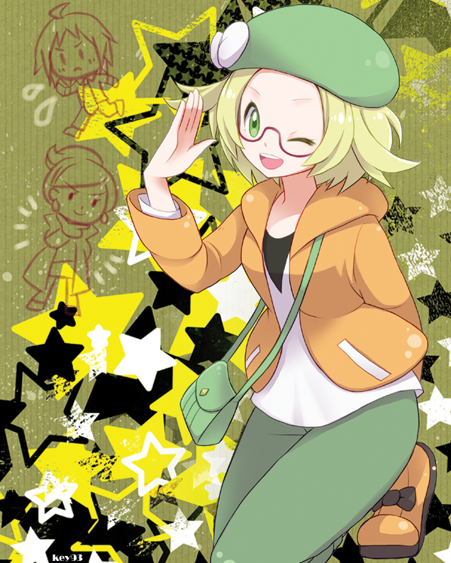 bianca, cheren, and professor juniper (pokemon and 1 more) drawn by hirako