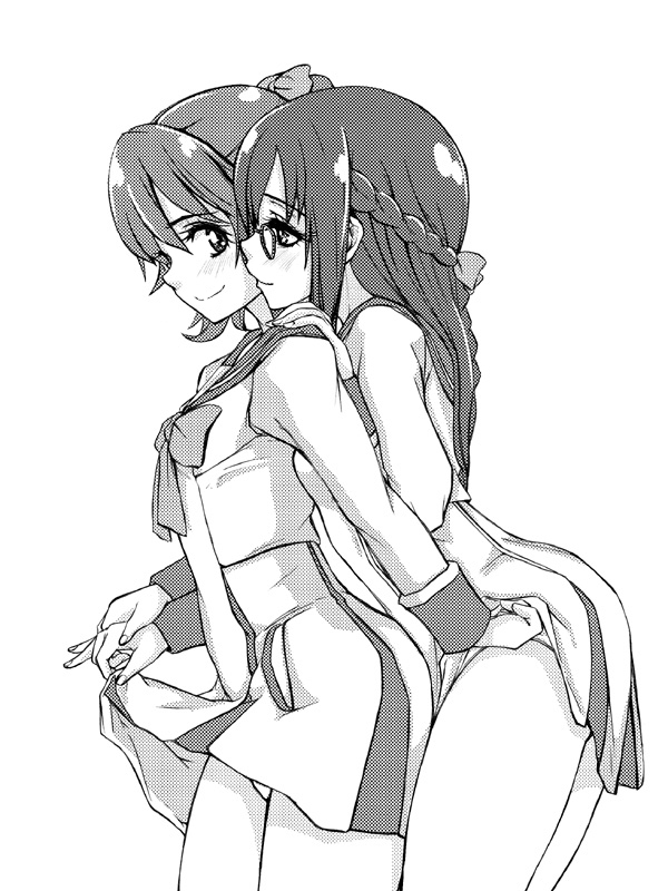 hishikawa rikka and aida mana (precure and 1 more) drawn by ozawa_reido