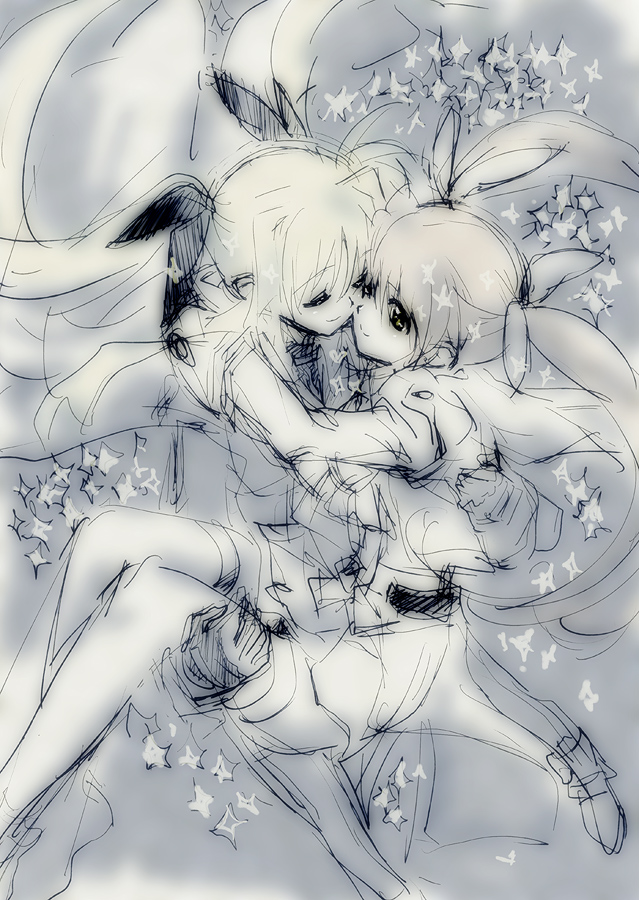 fate testarossa and takamachi nanoha (lyrical nanoha and 1 more) drawn by tokoharu