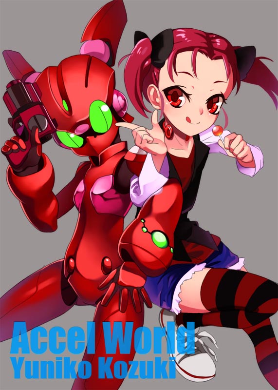 kouzuki yuniko and scarlet rain (accel world) drawn by redlion