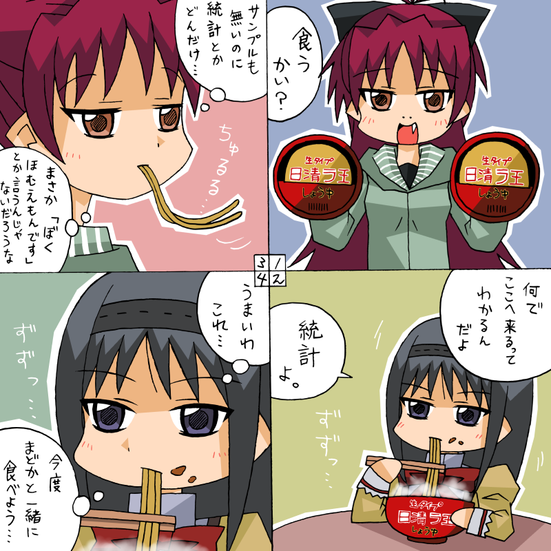 akemi homura and sakura kyoko (mahou shoujo madoka magica and 1 more) drawn by rifyu