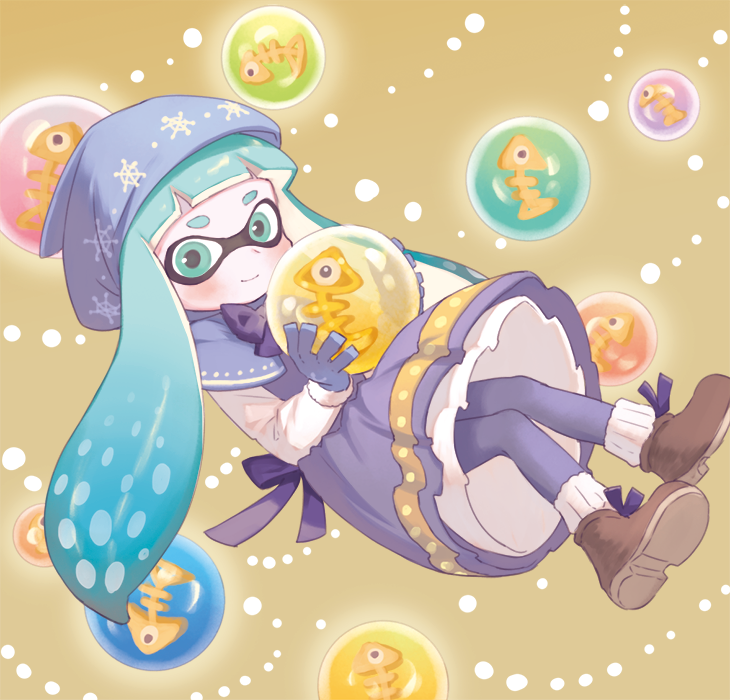 inkling player character and inkling girl (splatoon) drawn by nichaku