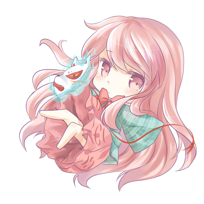 hata no kokoro (touhou) drawn by poppy_(poppykakaka)
