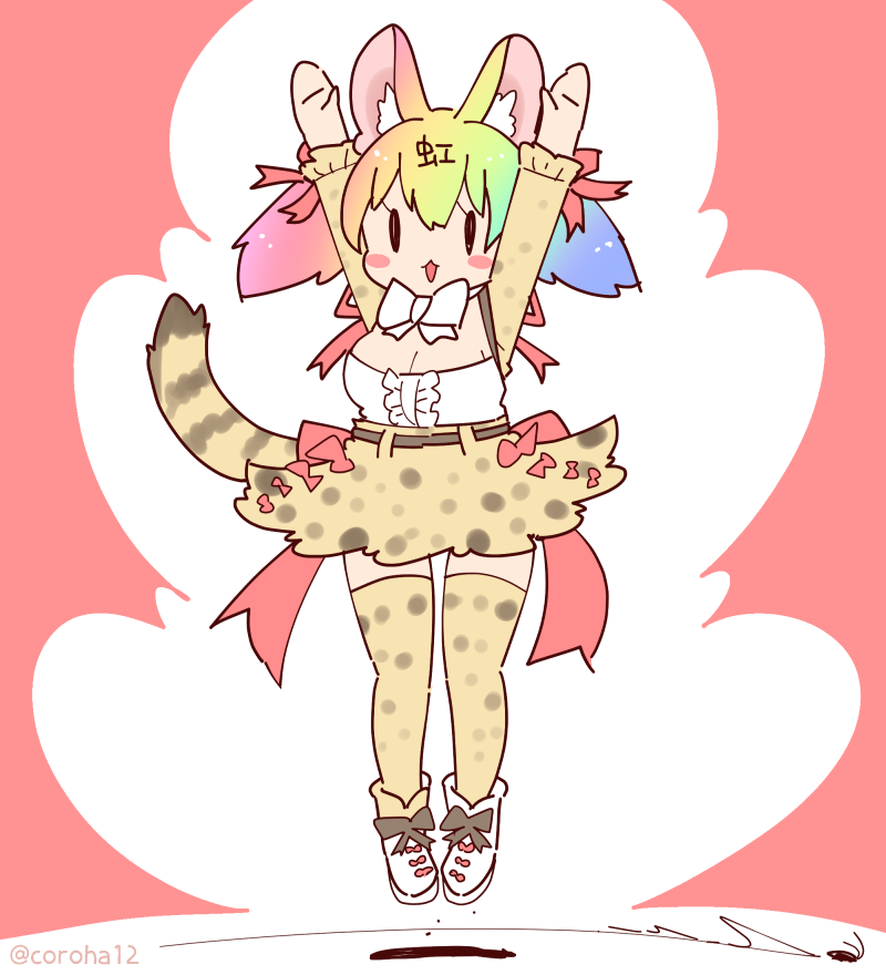 large-spotted genet (kemono friends and 1 more) drawn by coroha