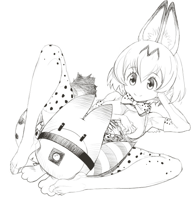 serval and lucky beast (kemono friends) drawn by hounyouin