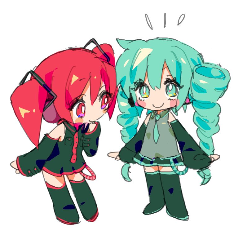 hatsune miku and kasane teto (vocaloid and 1 more) drawn by ao_6336
