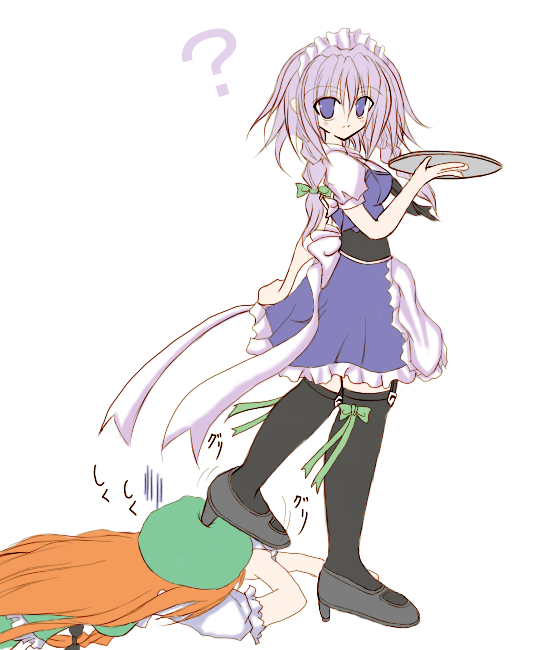 izayoi sakuya and hong meiling (touhou) drawn by karasawa@
