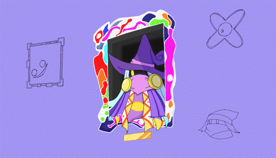 drawcia, cackling painting, para matter, and para sorceress (kirby and 2 more) drawn by nijyu7