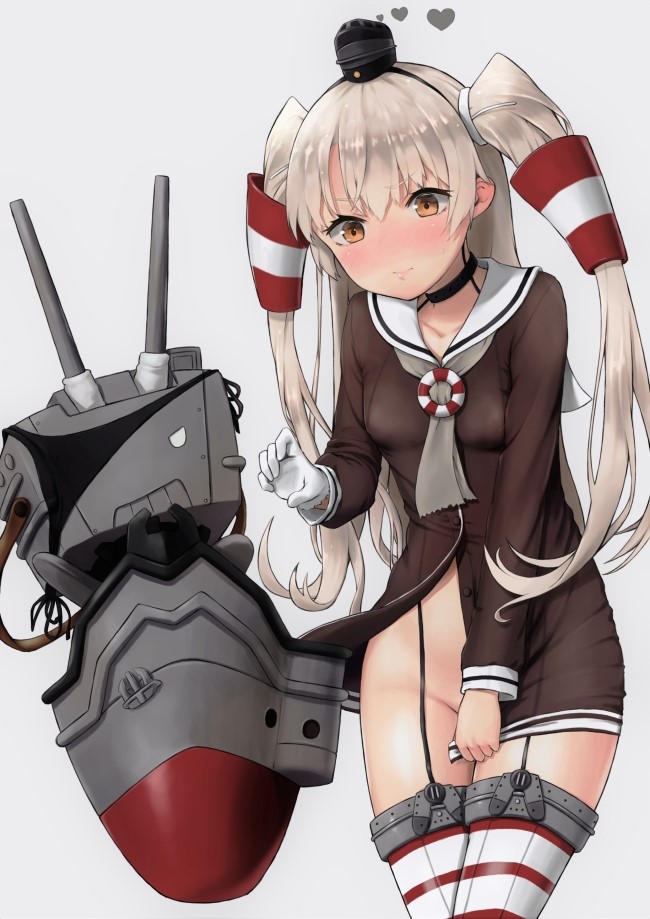 amatsukaze and rensouhou-kun (kantai collection) drawn by agnamore