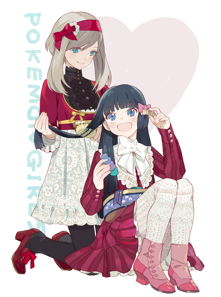 dawn and may (pokemon and 2 more) drawn by nishihara_isao