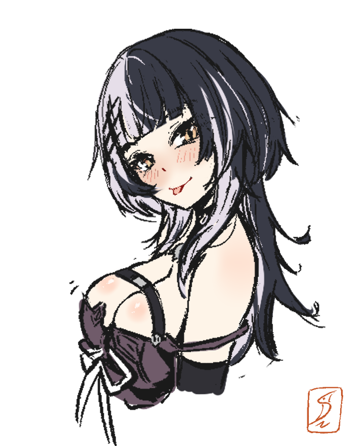 shiori novella (hololive and 1 more) drawn by penguin_stamp