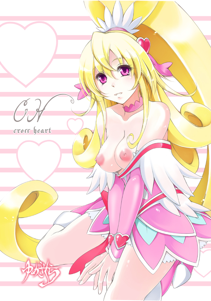 aida mana and cure heart (precure and 1 more) drawn by yumezakura_yumemi