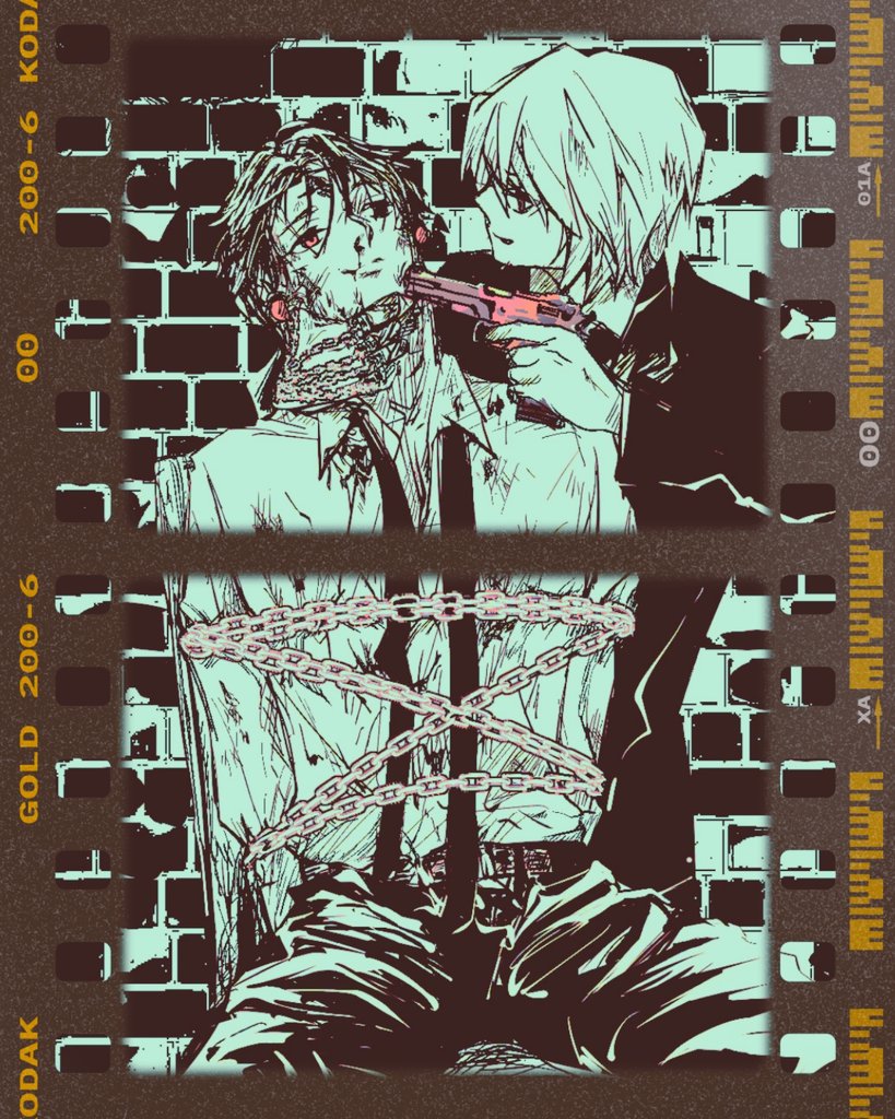 kurapika and chrollo lucilfer (hunter x hunter) drawn by ga_31kad