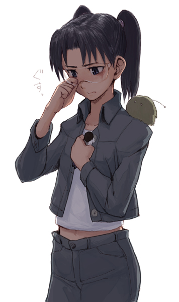 amasawa yuuko and mojo (dennou coil) drawn by oomori_harusame