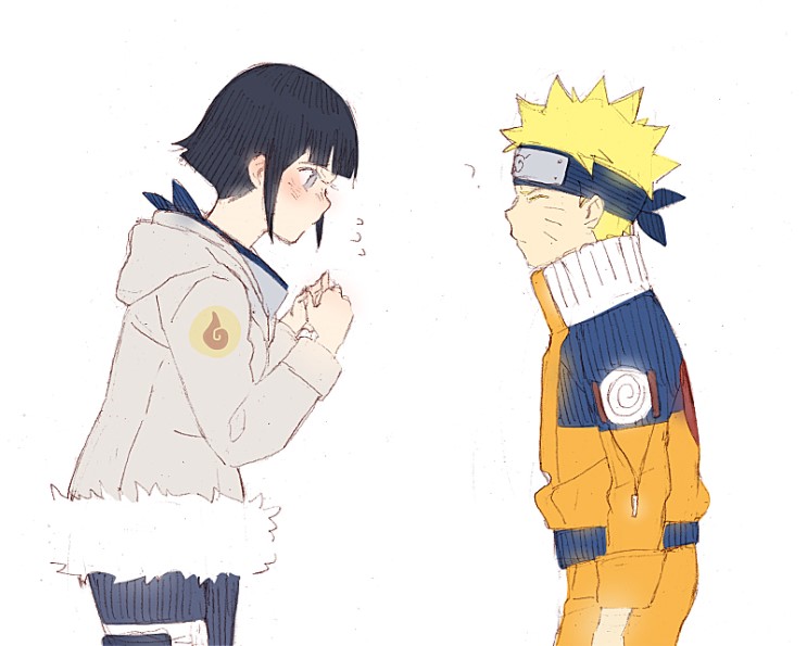 uzumaki naruto and hyuuga hinata (naruto) drawn by hakusai_(tiahszld)
