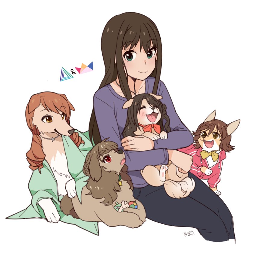 shibuya rin, shimamura uzuki, honda mio, hojo karen, and kamiya nao (idolmaster and 1 more) drawn by ilhi