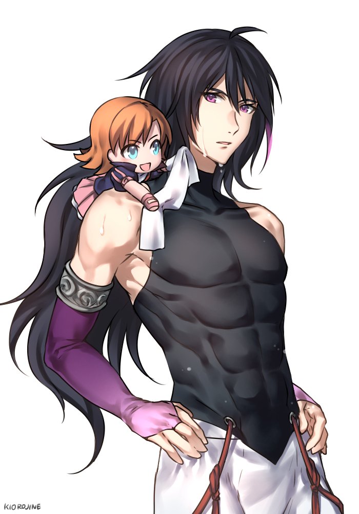 nora valkyrie and lie ren (rwby) drawn by kio_rojine