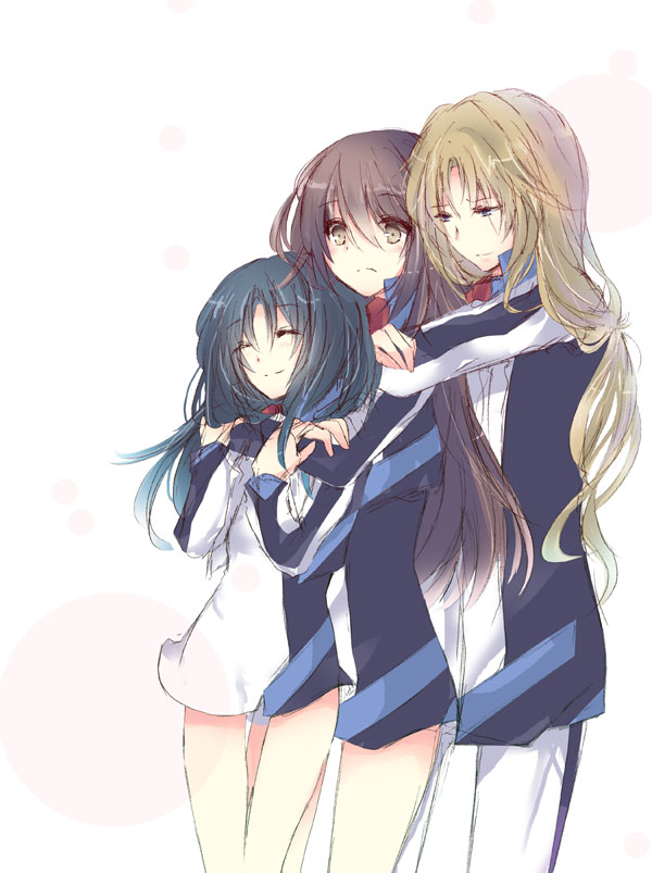 minashiro soushi, tatekami seri, and minashiro orihime (soukyuu no fafner) drawn by houkiri_nemu