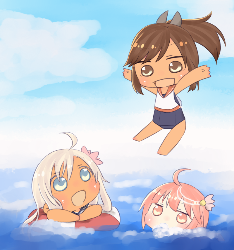 ro-500, i-58, and i-401 (kantai collection) drawn by shiromari_(46mary)
