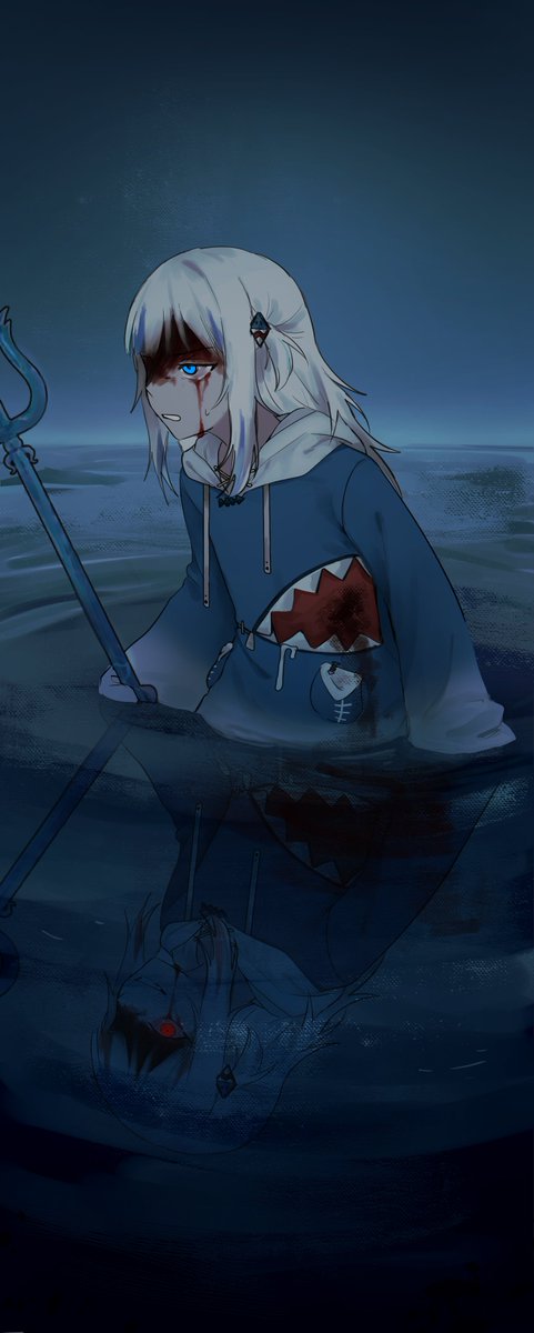 gawr gura (hololive and 2 more) drawn by shew_(shew03)