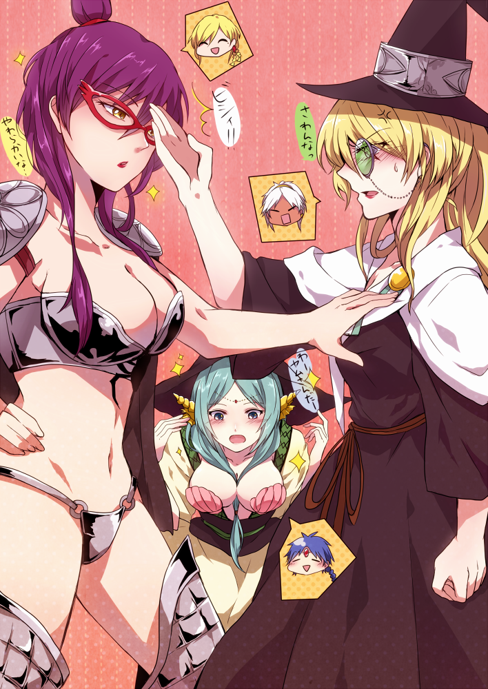 yamuraiha, myers, and irene smirnoff (magi the labyrinth of magic) drawn by nemoko29