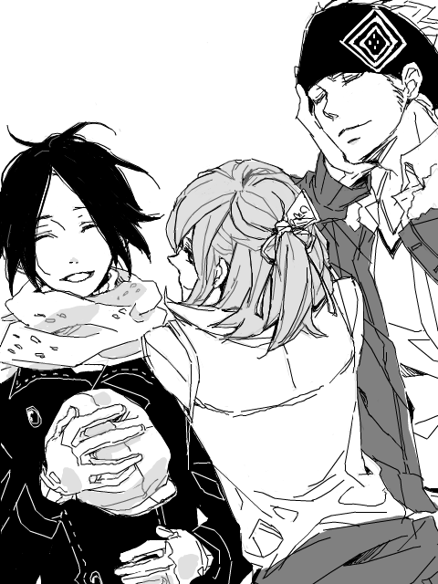 yoite, shimizu raikou, and yukimi kazuhiko (nabari no ou) drawn by kamatani_yuuki