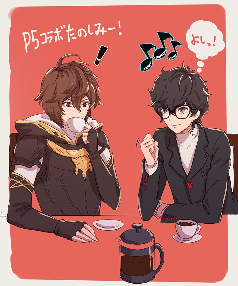 amamiya ren and sandalphon (granblue fantasy and 2 more) drawn by chabo213