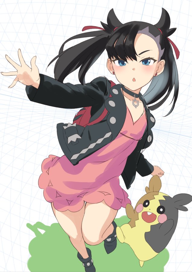marnie and morpeko (pokemon and 1 more) drawn by tenkuu_nozora