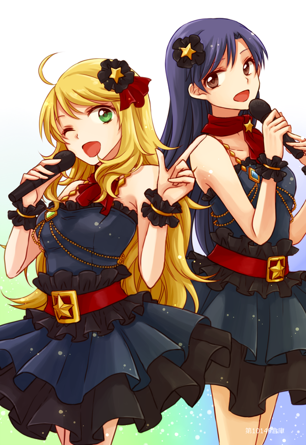 hoshii miki and kisaragi chihaya (idolmaster and 1 more) drawn by sakura_(ms_ms_ms)
