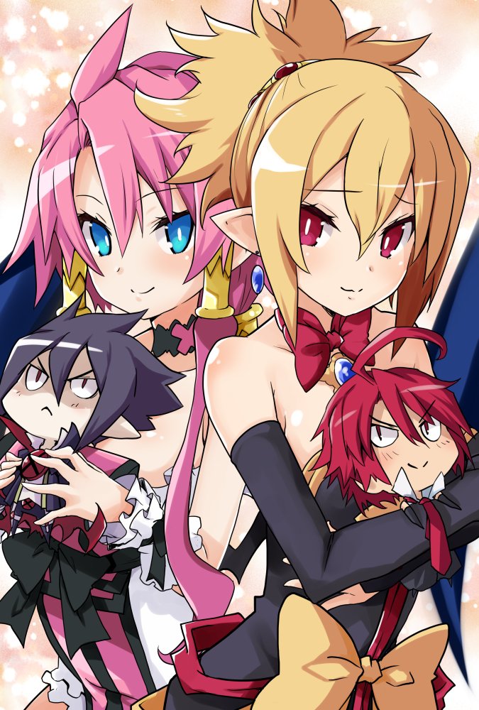 rozalin, valvatorez, vulcanus, and adell (disgaea and 2 more) drawn by iwashi_dorobou_-r-