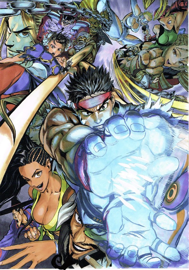 chun-li, cammy white, ryu, ken masters, rainbow mika, and 11 more (street fighter and 1 more) drawn by murata_yuusuke