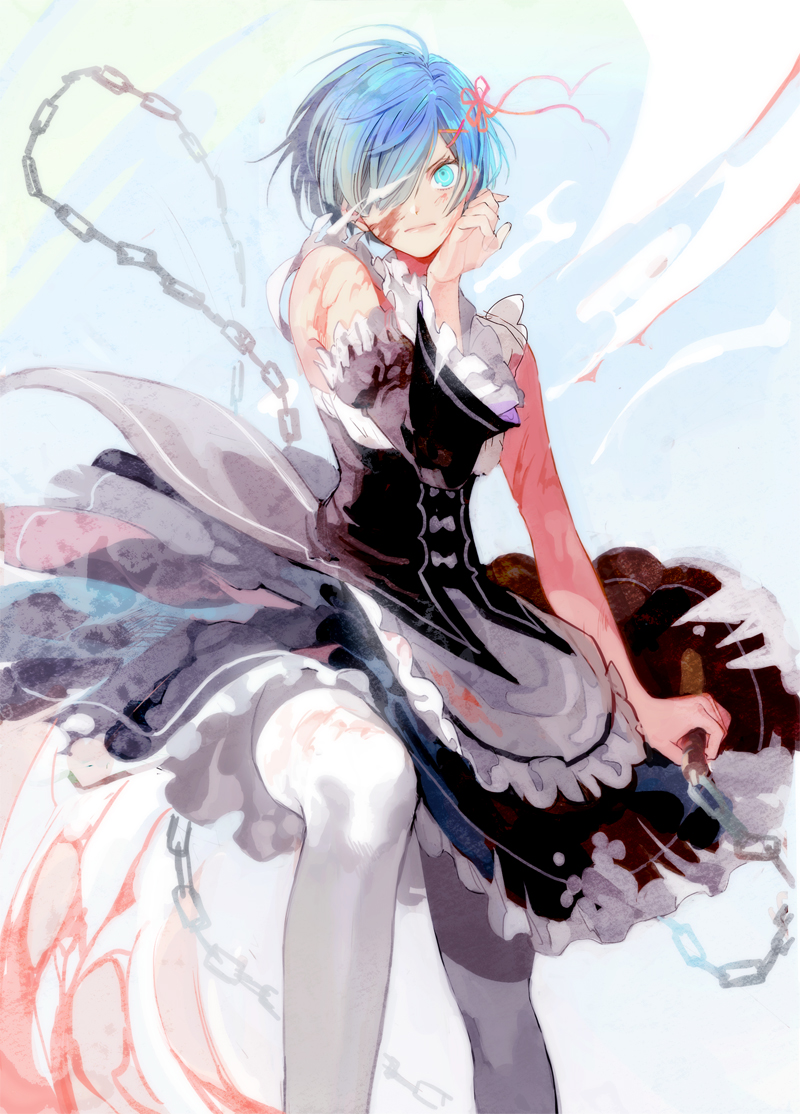 rem (re:zero kara hajimeru isekai seikatsu) drawn by gomosawa
