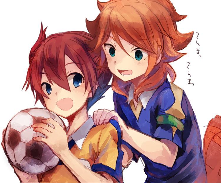 matsukaze tenma and amemiya taiyou (inazuma eleven and 1 more) drawn by hage_ta
