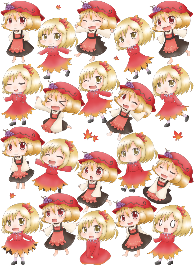 aki minoriko and aki shizuha (touhou) drawn by nimu_(siroirousagi)
