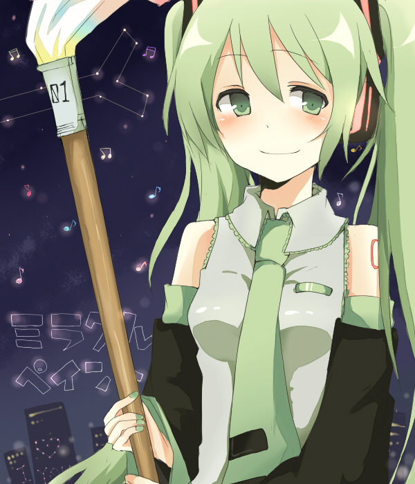 hatsune miku (vocaloid and 1 more) drawn by mono_(recall)