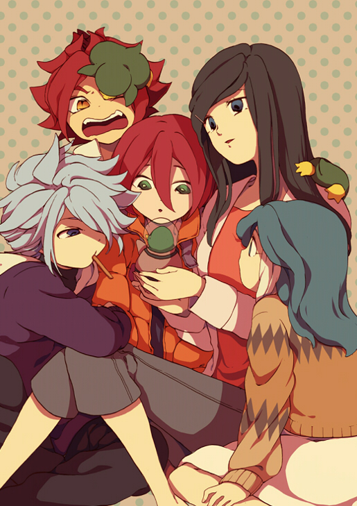 kiyama hiroto, nagumo haruya, suzuno fuusuke, urubida, and kira hitomiko (inazuma eleven) drawn by yui_ko