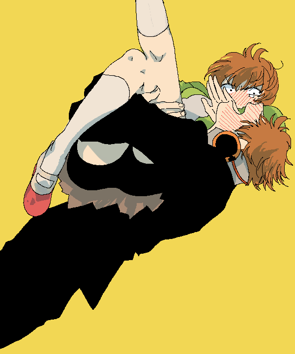 satonaka chie and hanamura yousuke (persona and 1 more) drawn by kamimon