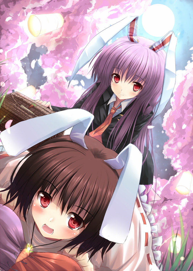 reisen udongein inaba, inaba tewi, and yagokoro eirin (touhou) drawn by dreamlight2000