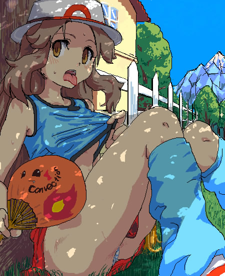 leaf (pokemon and 1 more) drawn by ome_(mercury_cigarette)