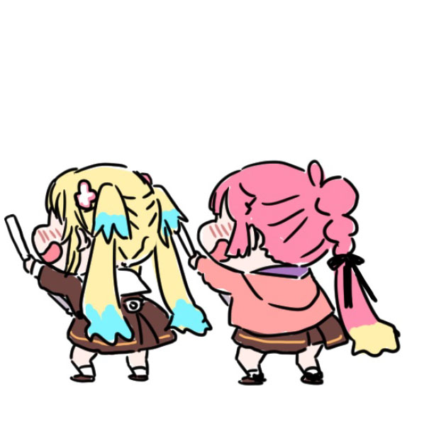 osawa rurino and anyoji hime (love live! and 2 more) drawn by shinanoya_(satanicad)