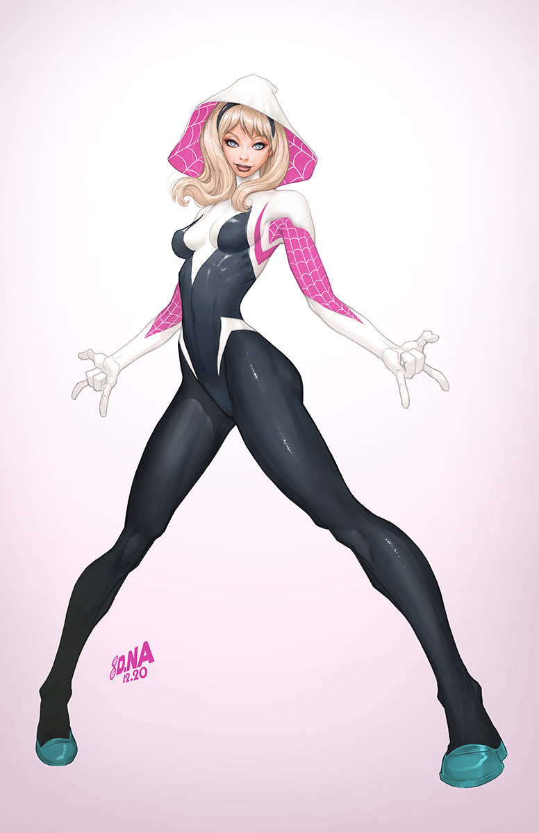 spider-gwen and gwen stacy (marvel and 1 more) drawn by david_nakayama